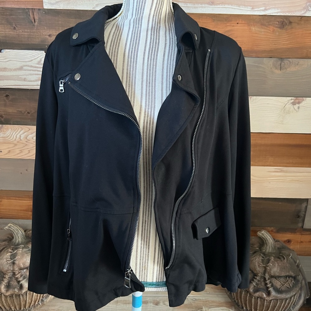 Lane Bryant Black Zip up Jacket